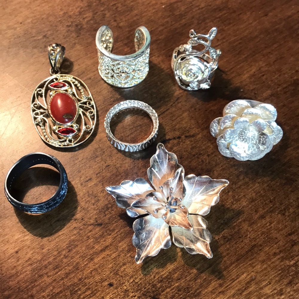 Sterling lot of 7